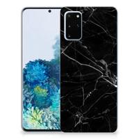 Samsung Galaxy S20 Plus | TPU | Siliconen hoesje | Marmer Zwart - Origineel Cadeau Vader