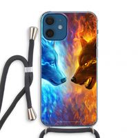 Fire & Ice: iPhone 12 mini Transparant Hoesje met koord Fire & Ice: iPhone 12 mini Transparant Hoesje met koord