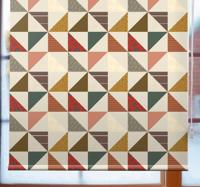 Retro patchwork geometrische rolgordijn keuken