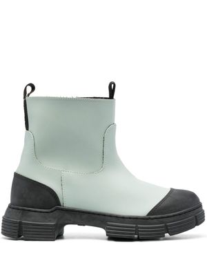 GANNI bottines à semelle épaisse - Bleu