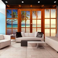 Zelfklevend fotobehang - Uitzicht op tropisch strand, 8 maten, premium print - thumbnail