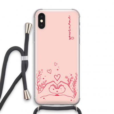 Love is in the air: iPhone X Transparant Hoesje met koord