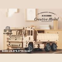 Vrachtwagen met Open Laadbak 133-delig Houten DIY Modelbouw