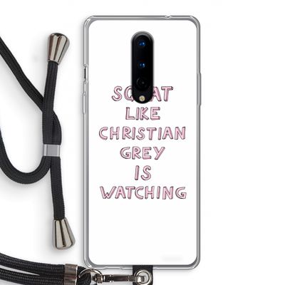 Christian Grey: OnePlus 8 Transparant Hoesje met koord