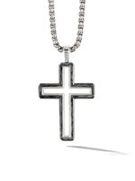 David Yurman pendentif Forged Carbon Cross en argent sterling - thumbnail