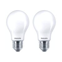 2-pack Philips LED Lampen E27 - Mat - Warm wit - 8.5W vervangt 75W