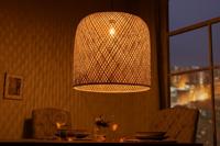 Handgemaakte hanglamp ORGANIC LIVING 55cm natuurlijke bamboe mand lamp - 40583