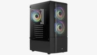 AeroCool Quantum Mesh-G-BK-V2 Midi-tower PC-behuizing Zwart - thumbnail