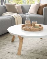 Kave Home Kave Home Dilos rond, hout wit,, 90 x 32 x 90 cm - thumbnail