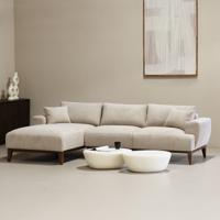 Chaise Longue Bank Bordeaux 3-zits Links Taupe - Giga Meubel - thumbnail