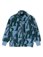 AMIRI KIDS veste en polaire à logo imprimé - Bleu