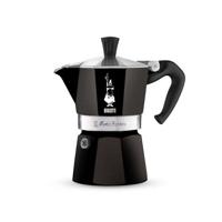 Italiaanse koffiezetter - BIALETTI - Moka Express - Geschikt voor alle kookplaten behalve inductie - 3 kopjes - 100 ml - Zwart