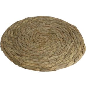 Pannen onderzetter van zeegras rond 22 x 22 cm   -