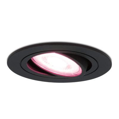 Miro smart inbouwspot - Wifi + Bluetooth - RGBWW - GU10 - Kantelbaar - Google Home, Amazon Alexa en Siri - IP20 voor binnen - Zwart - Plafondspots