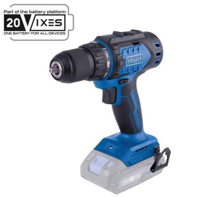 Accuschroefboormachine - SCHEPPACH - 20V IXES - Draaimoment 60 Nm - 13mm boorkop - zonder accu en lader - BC-DD60-X