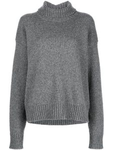 Jil Sander pull ample à col roulé - Gris