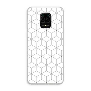 Zwart-witte kubussen: Xiaomi Redmi Note 10 Lite Transparant Hoesje
