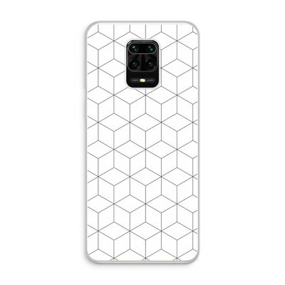 Zwart-witte kubussen: Xiaomi Redmi Note 10 Lite Transparant Hoesje