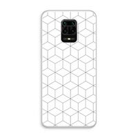 Zwart-witte kubussen: Xiaomi Redmi Note 10 Lite Transparant Hoesje