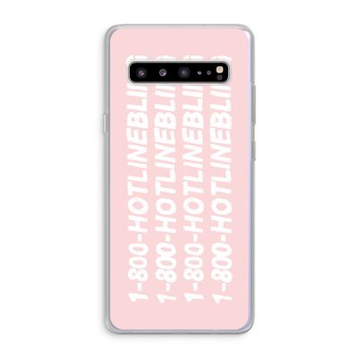 Hotline bling pink: Samsung Galaxy S10 5G Transparant Hoesje