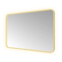 Hotbath &More Mirrors Soft Square LED Badkamerspiegel - Rechthoek - 80 x 120 cm - Geborsteld Messing Pvd
