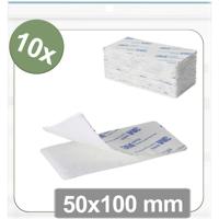 Quadrios 25CA676 Klittenband punten Om vast te plakken Haak- en lusdeel (l x b) 50 mm x 100 mm Wit 10 stuk(s)
