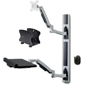 StarTech.com Wandmonteerbare Zit-Sta Werkplek, VESA-Beugel Voor 32 Scherm (10kg), Volledig Scharnie