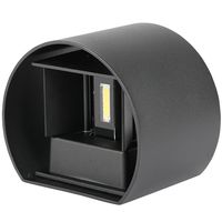 LED Tuinverlichting - Wandlamp - Viron Ultimo - 6W - Warm Wit 3000K - Rond - Mat Zwart - Aluminium - thumbnail