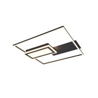Trio Vierkante plafondlampSpiro zwart 50cm - R67862932