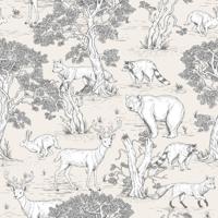 Noordwand Kids Walls Behang met bosdiertjes - 45809