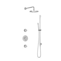Hotbath Buddy - Inbouw Regendoucheset - 2 Stopkranen - Thermostatisch - Wandarm 35 cm - Hoofddouche 200 mm - Staafhanddouche - Glijstang 900 mm - Waterbesparend - V01