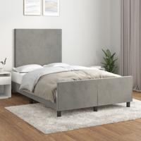 Bedframe zonder matras 120x200 cm fluweel lichtgrijs