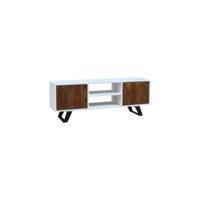 Tv-meubel DKD Home Decor Wit 135 x 35 x 40 cm Metaal Mangohout