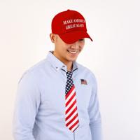 Amerikaanse president Trump verkleed set - Make America Great again - pet/pin/stropdas