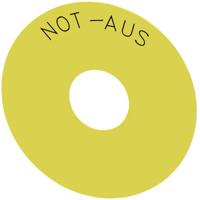 Siemens 3SU1900-0BC31-0AS0 3SU19000BC310AS0 Onderlegring Rond (Ø) 75 mm NOT-AUS Geel, Zwart 10 stuk(s)