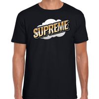 Supreme fun tekst t-shirt voor heren zwart in 3D effect Supreme fun tekst t-shirt voor heren zwart in 3D effect