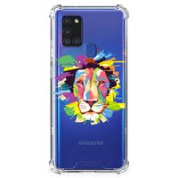 Samsung Galaxy A21s Stevig Bumper Hoesje Lion Color