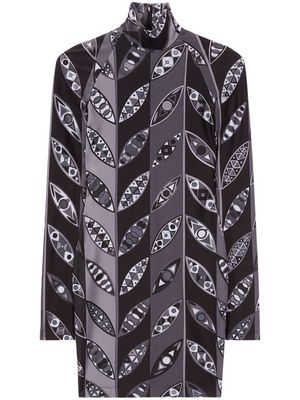 PUCCI haut crop à imprimé abstrait - Gris