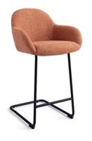 Jesper Home Barstoel 'Kushi' Arch Black, kleur Amber Autumn (zithoogte 67cm)