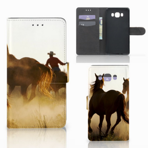 Samsung Galaxy J7 2016 Telefoonhoesje met Pasjes Design Cowboy
