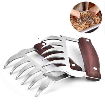 2 PC's Bear Claw vormige roestvrijstalen Barbecue vork kip versnipperd houten verwerken anti-slip creatieve keuken vork klauw vlees klauw Splitter me