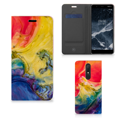 Bookcase Nokia 5.1 (2018) Watercolor Dark Bookcase Nokia 5.1 (2018) Watercolor Dark