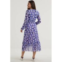 Fabienne Chapot maxi jurk Natasja Frill van gerecycled polyester paars - thumbnail