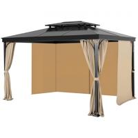 VEVOR Gazebo Gordijn Buiten Privacy Scherm Gordijn 2840x2840x2040mm Khaki VEVOR Gazebo Gordijn Buiten Privacy Scherm Gordijn 2840x2840x2040mm Khaki