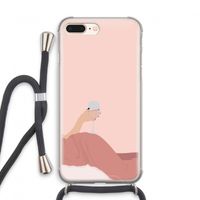 Wine: iPhone 8 Plus Transparant Hoesje met koord