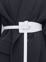 Urban Solid Faux Leather Fold-In Waist Belt