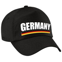 Germany supporter pet / cap Duitsland zwart kinderen - thumbnail