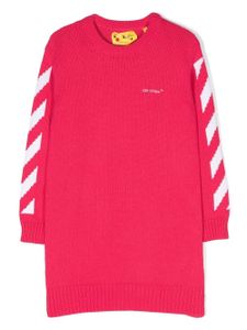 Off-White Kids robe imprimée à manches longues - Rose