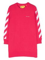 Off-White Kids robe imprimée à manches longues - Rose - thumbnail