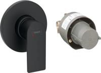 Hansgrohe Rebris E ééngreeps douchemengkraan set inbouw, mat zwart